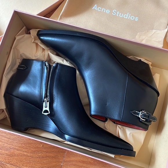 BRAND NEW acne studios CARRIE pointy toe boots - Picture 2 of 10